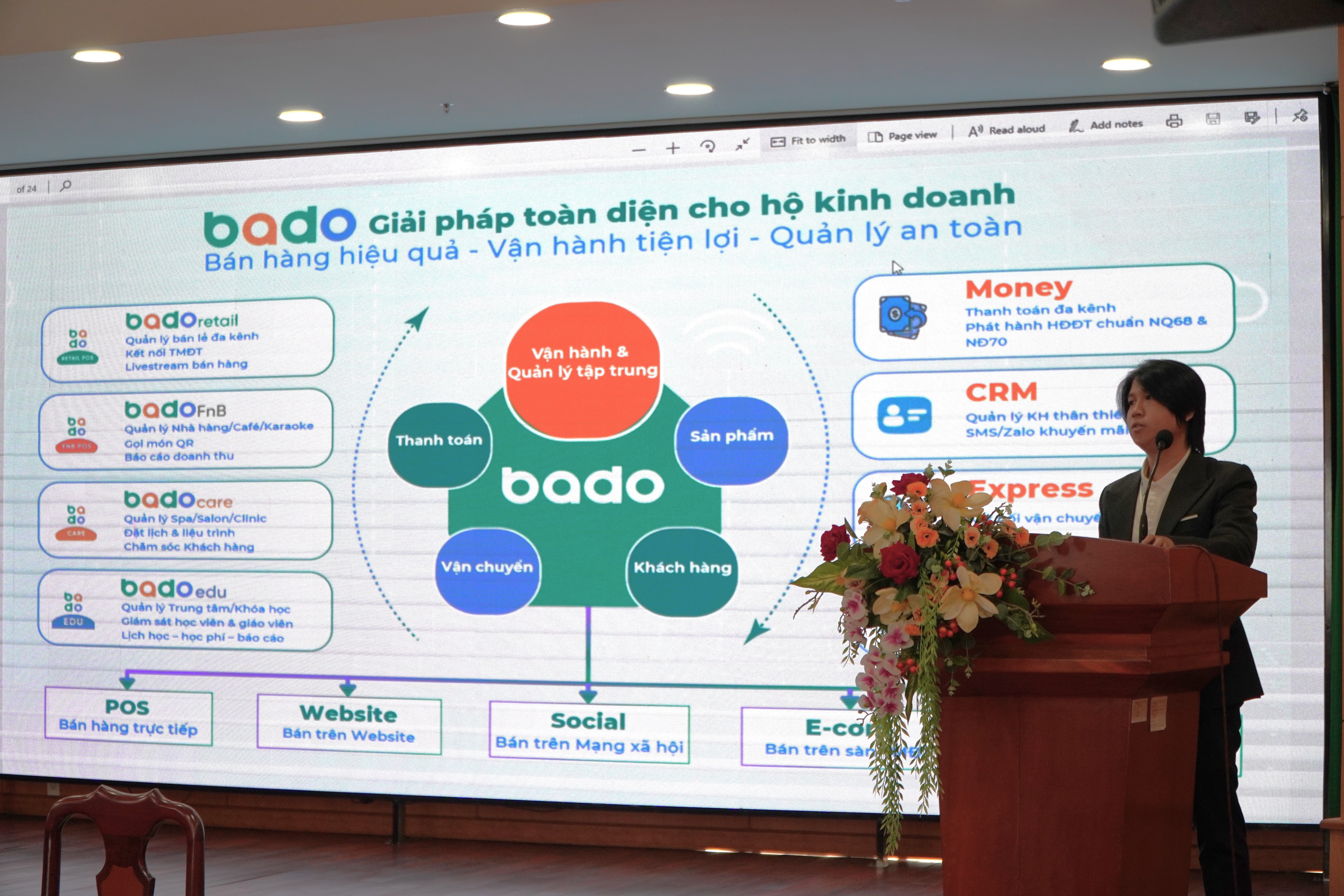 Bado hướng dẫn HĐĐT từ máy tính tiền cho hộ kinh doanh An Giang